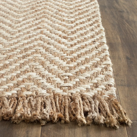 Safavieh Natural Fiber 2'-6" x 10'-0" Rug in Bleach / Natural