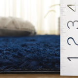 Safavieh Rainbow Shag 4'-0" x 6'-0" Rug in Navy