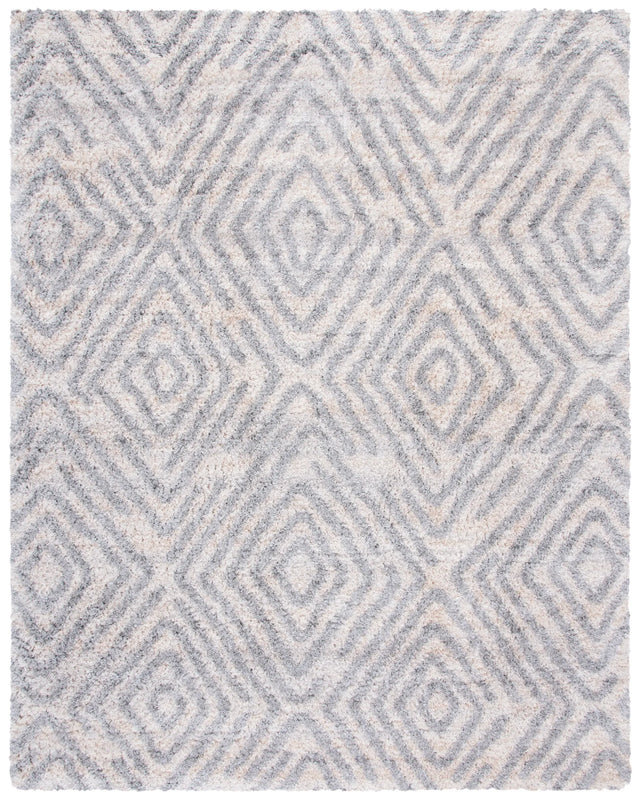 Safavieh Berber Shag 200 10'-0" x 14'-0" Rug in Cream / Grey
