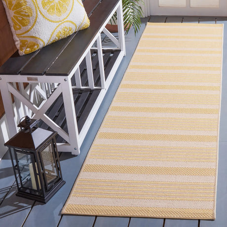 Safavieh Courtyard 2'-3" x 8'-0" Rug in Gold / Beige