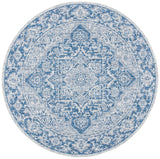 Safavieh Courtyard 6'-7" x 6'-7" Rug in Light Grey / Navy