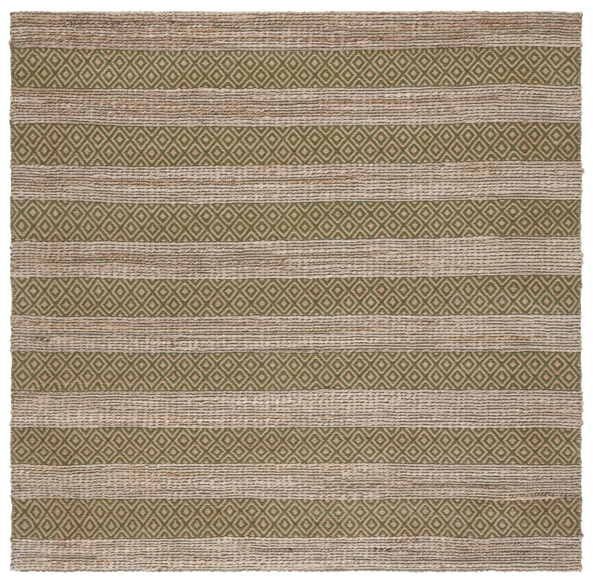 Safavieh Natural Fiber 6'-6" x 6'-6" Rug in Green / Natural