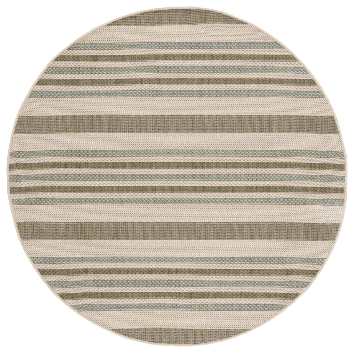 Safavieh Courtyard 5'-3" x 5'-3" Rug in Beige / Green