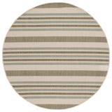 Safavieh Courtyard 5'-3" x 5'-3" Rug in Beige / Green