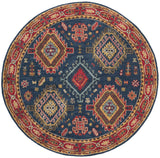 Safavieh Heritage 6'-0" x 6'-0" Rug in Navy / Red