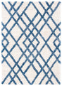 Safavieh Berber Shag 200 4'-0" x 6'-0" Rug in Ivory / Blue