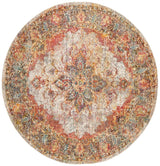 Safavieh Crystal 7'-0" x 7'-0" Rug in Cream / Rose