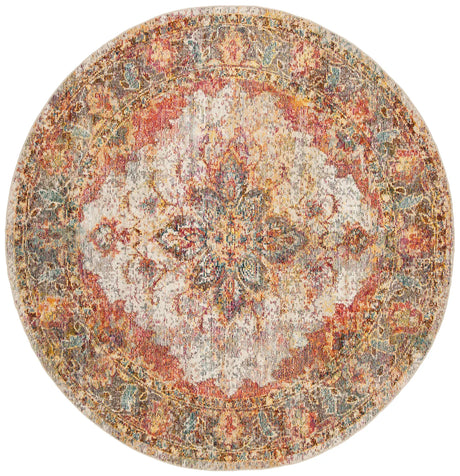 Safavieh Crystal 7'-0" x 7'-0" Rug in Cream / Rose