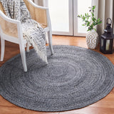 Safavieh Braided 5'-0" x 5'-0" Rug in Charcoal