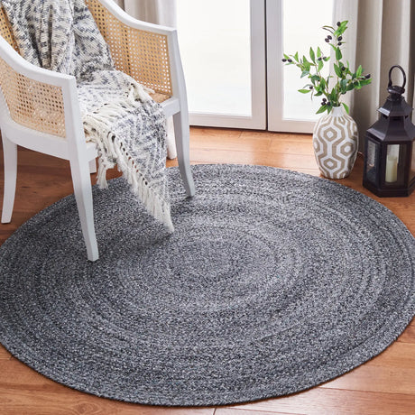 Safavieh Braided 5'-0" x 5'-0" Rug in Charcoal