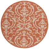 Safavieh Courtyard 6'-7" x 6'-7" Rug in Terracotta / Natural