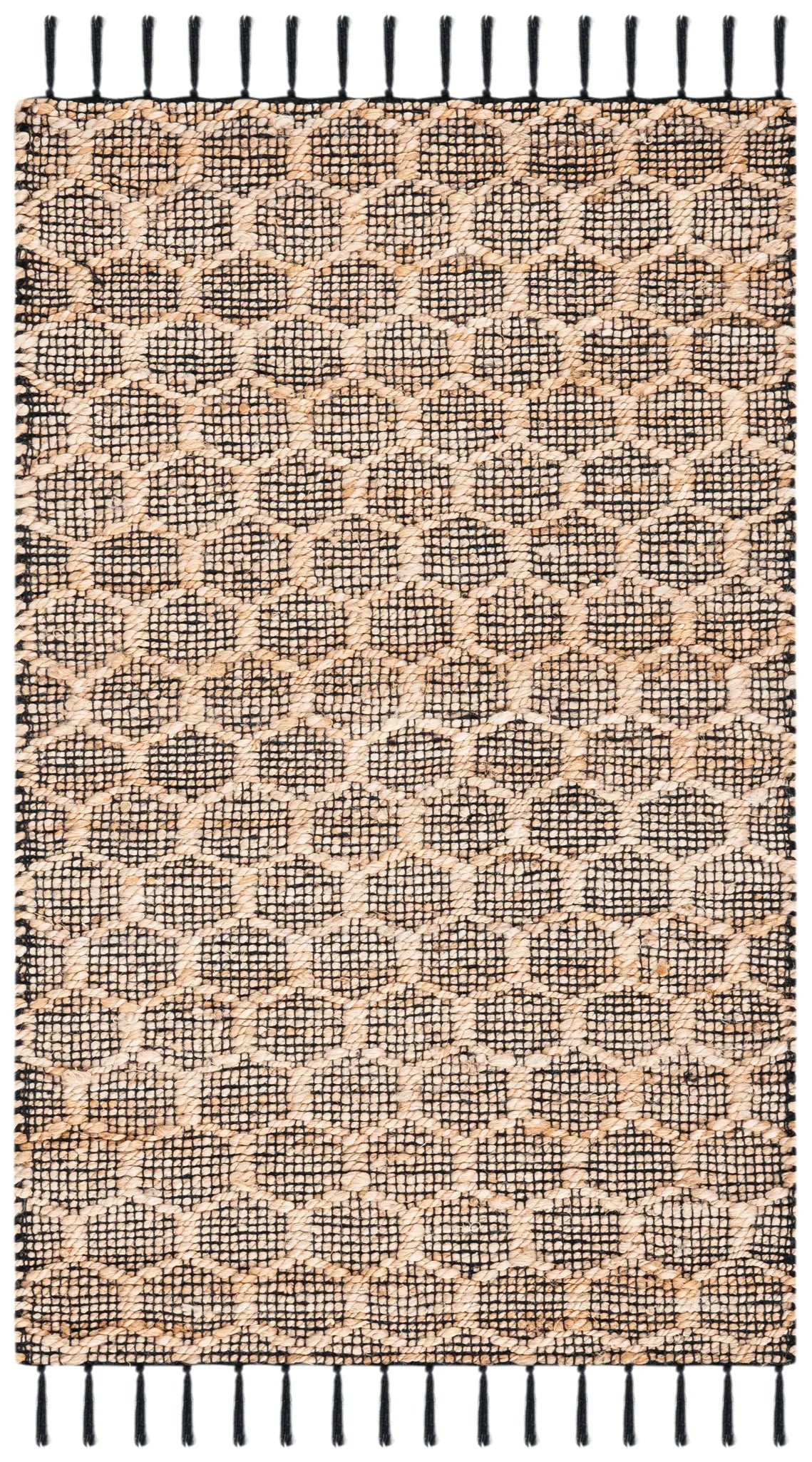 Safavieh Cape Cod 2'-3" x 3'-9" Rug in Black / Natural