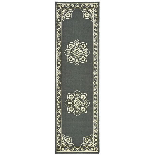 Oriental Weavers Sphinx Marina 7764E Grey / Ivory Rugs - runner