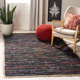 Safavieh Montauk 5'-0" x 8'-0" Rug in Black / Natural