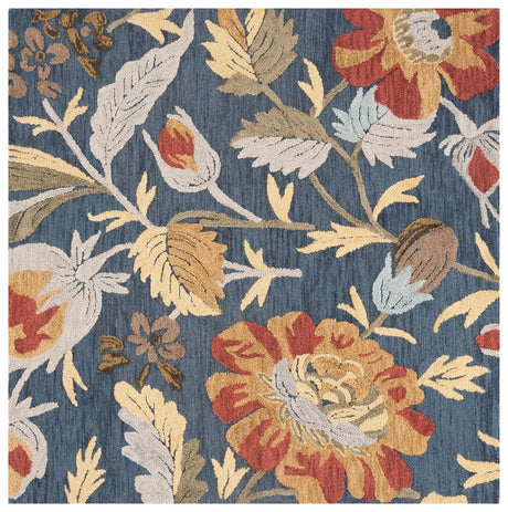 Safavieh Blossom 6'-0" x 6'-0" Rug in Navy / Red