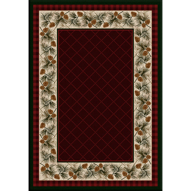 American Dakota Evergreen Garnet Rug