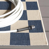 Safavieh Courtyard 4'-0" x 5'-7" Rug in Blue / Beige