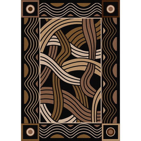 American Dakota Hand Coiled Black Rug
