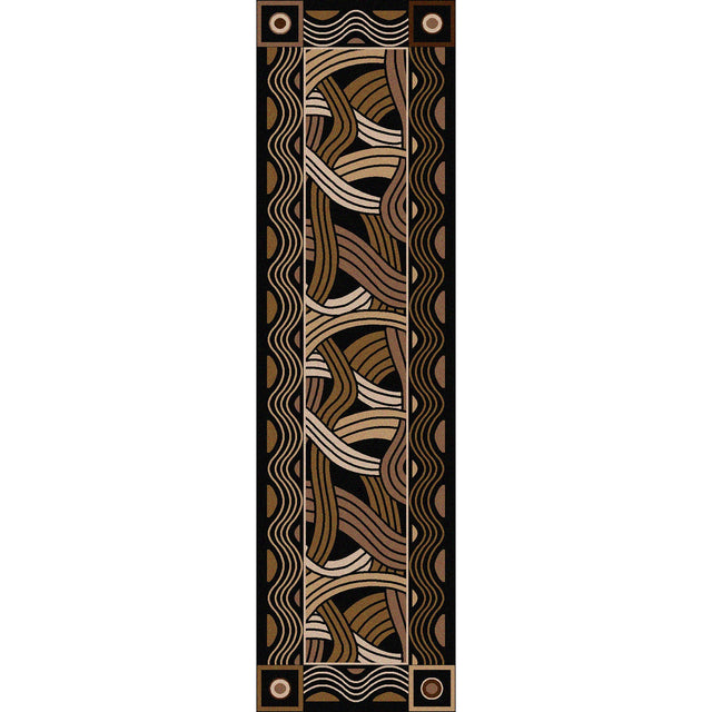 American Dakota Hand Coiled Black Rug