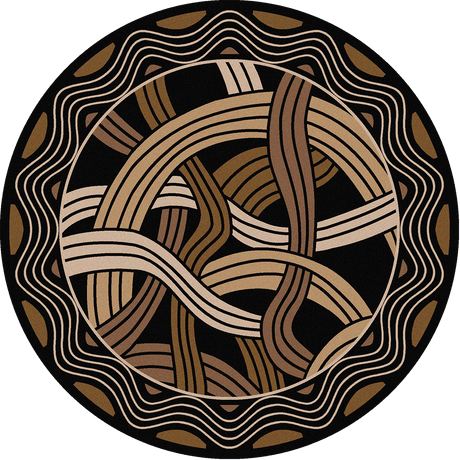 American Dakota Hand Coiled Black Rug