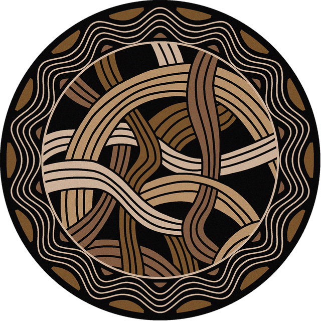 American Dakota Hand Coiled Black Rug