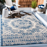 Safavieh Courtyard 6'-7" x 9'-6" Rug in Beige / Navy