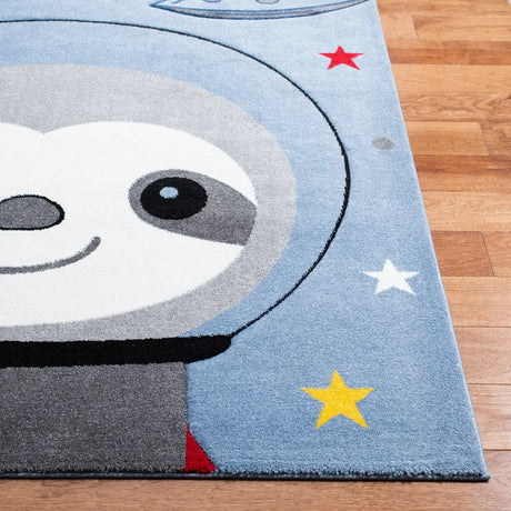 Safavieh Carousel Kids 100 4'-0" x 6'-0" Rug in Blue / Grey