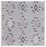Safavieh Marrakesh 6'-7" x 6'-7" Rug in Grey / Blue Rust