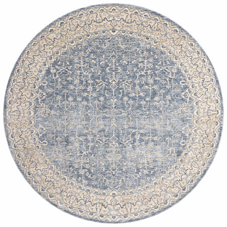 Loloi Pandora Pan-04 Dark Blue / Ivory Rugs - round flat