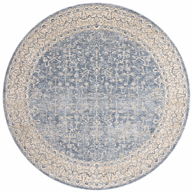 Loloi Pandora Pan-04 Dark Blue / Ivory Rugs - round flat