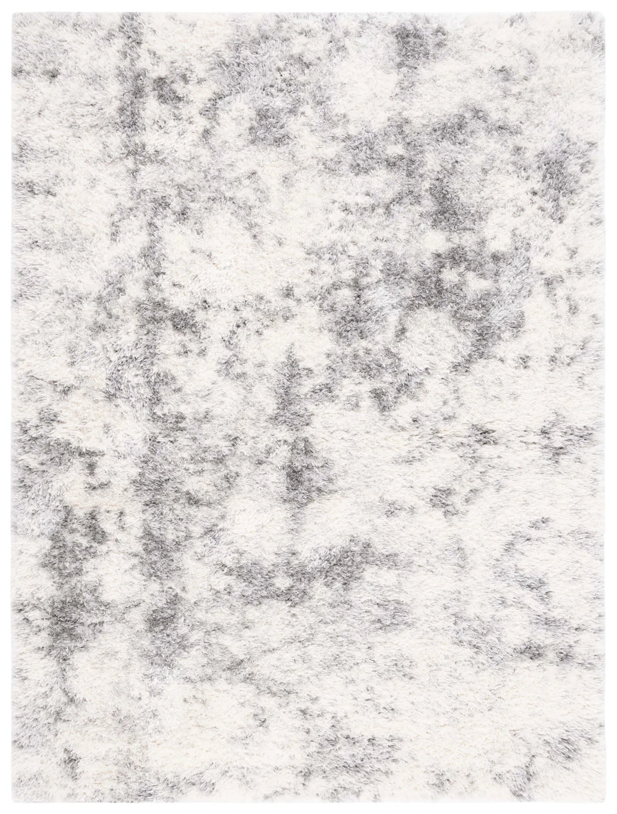 Safavieh Lindsay Shag 4'-0" x 6'-0" Rug in Ivory / Grey