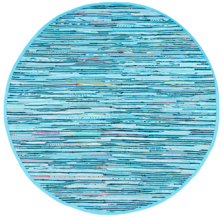 Safavieh Rag Rug 6'-0" x 6'-0" Rug in Turquoise / Multi