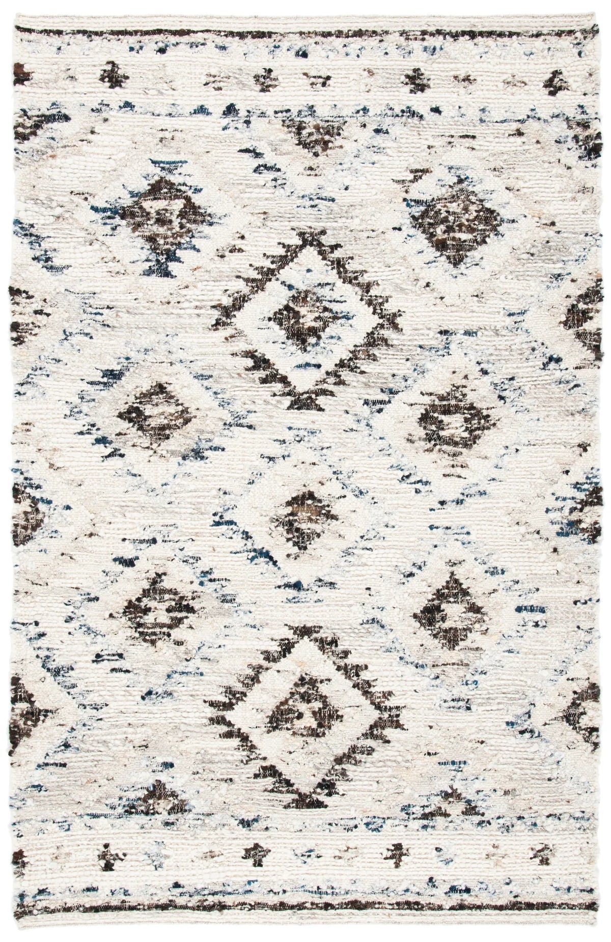 Safavieh Manhattan 4'-0" x 6'-0" Rug in Ivory / Charcoal