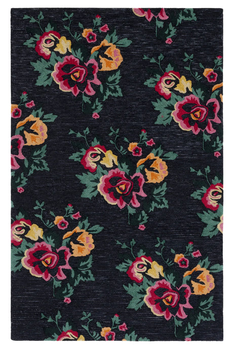 Safavieh Jardin 4'-0" x 6'-0" Rug in Black / Pink