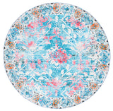 Safavieh Riviera 6'-7" x 6'-7" Rug in Light Blue / Pink