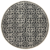Safavieh Cambridge 6'-0" x 6'-0" Rug in Black / Ivory