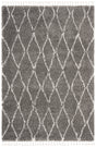 Safavieh Moroccan Fringe Shag 4'-0" x 6'-0" Rug in Grey / Ivory