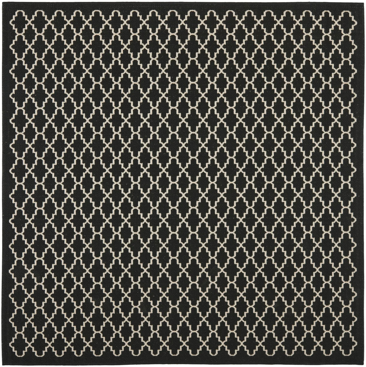Safavieh Courtyard 6'-7" x 6'-7" Rug in Black / Beige