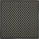 Safavieh Courtyard 6'-7" x 6'-7" Rug in Black / Beige
