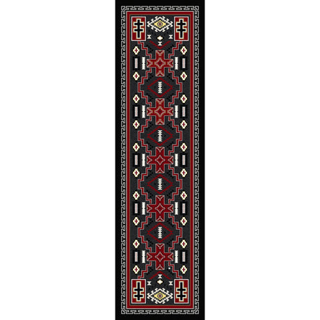 American Dakota Double Cross Gray Rug