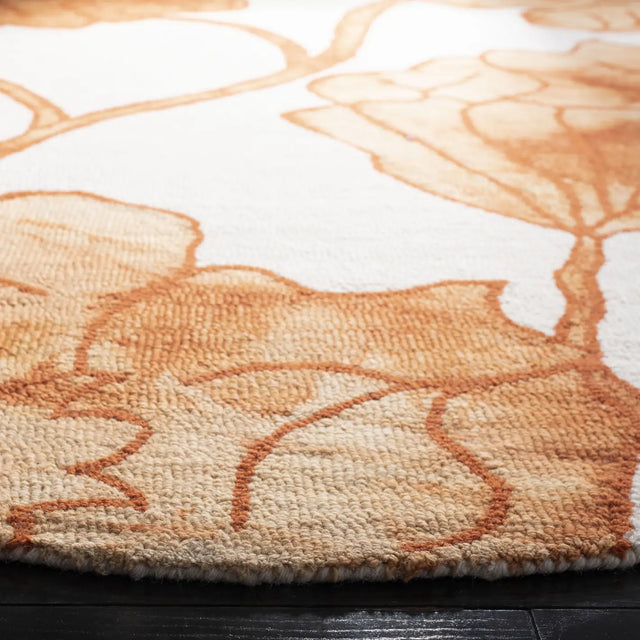 Safavieh Dip Dye 7'-0" x 7'-0" Rug in Ivory / Orange