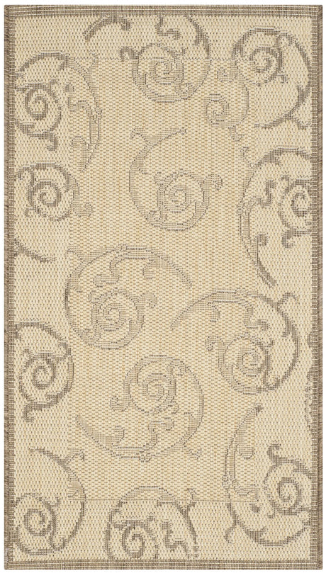Safavieh Courtyard 2'-0" x 3'-7" Rug in Natural / Brown