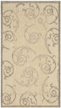 Safavieh Courtyard 2'-0" x 3'-7" Rug in Natural / Brown