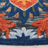 Safavieh Blossom 6'-0" x 6'-0" Rug in Charcoal / Orange