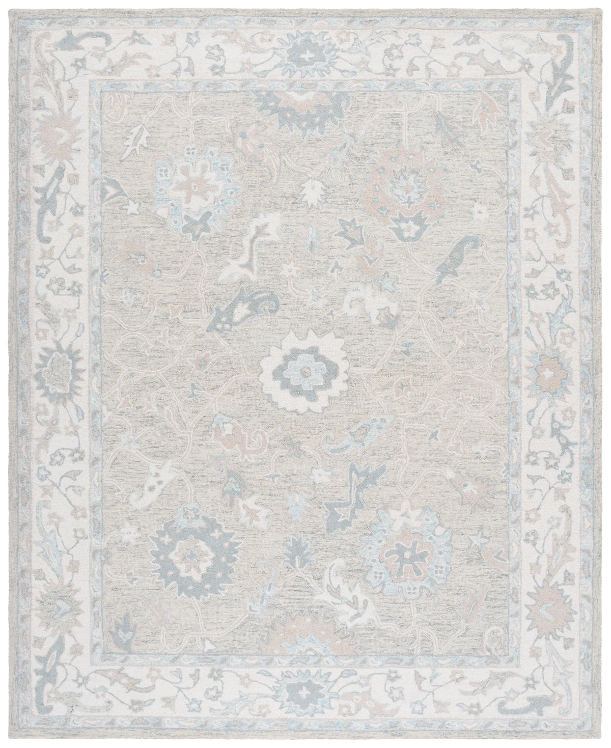 Safavieh Ebony 10'-0" x 14'-0" Rug in Light Grey / Ivory