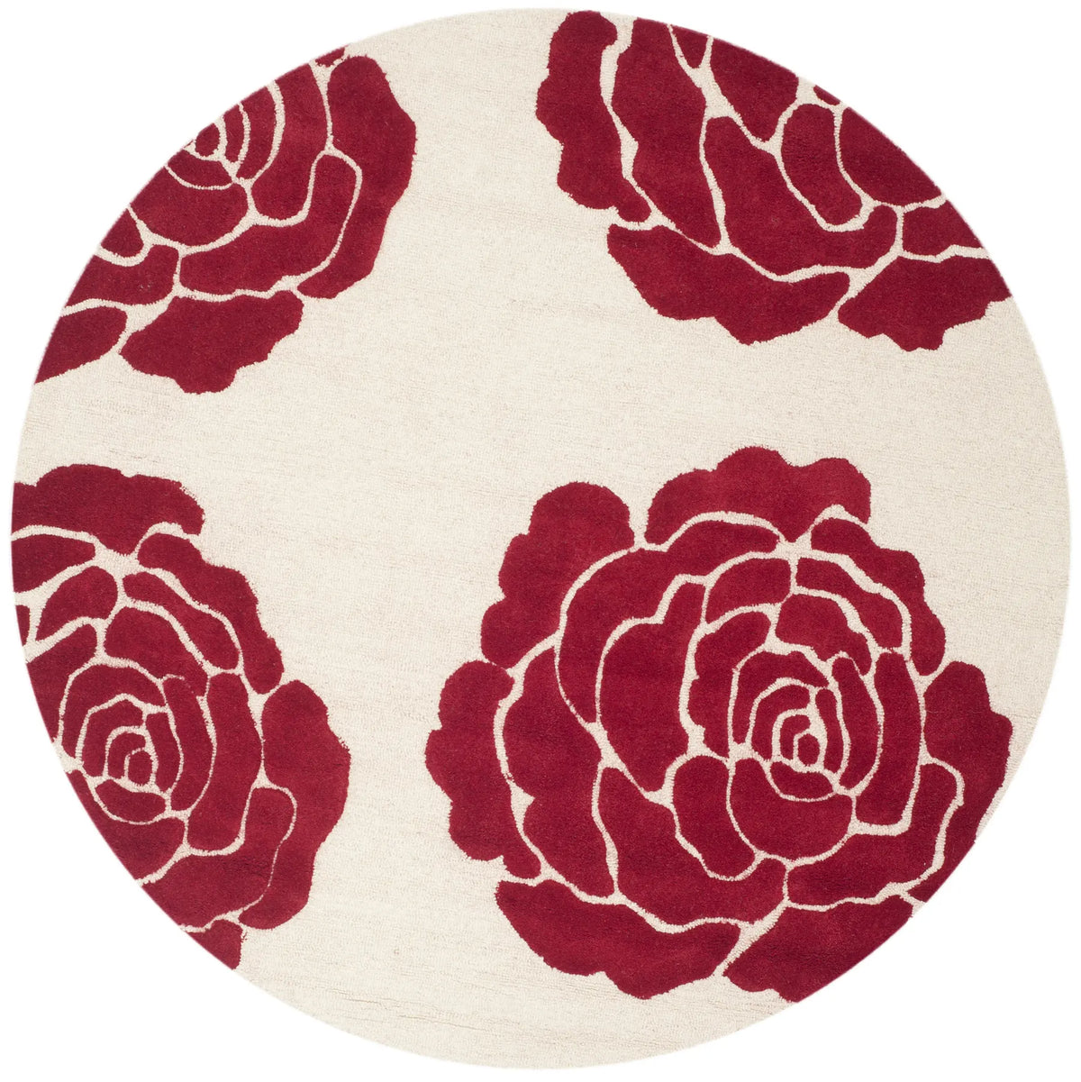 Safavieh Cambridge 6'-0" x 6'-0" Rug in Ivory / Red