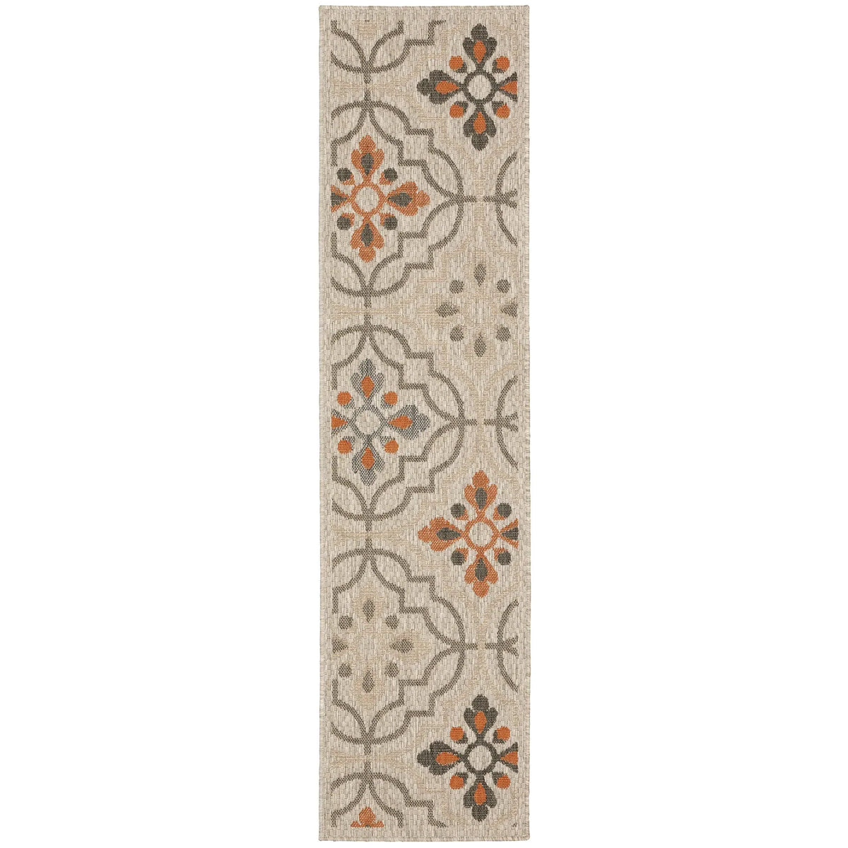Oriental Weavers Sphinx Latitude 709Y Grey / Orange Rugs - runner