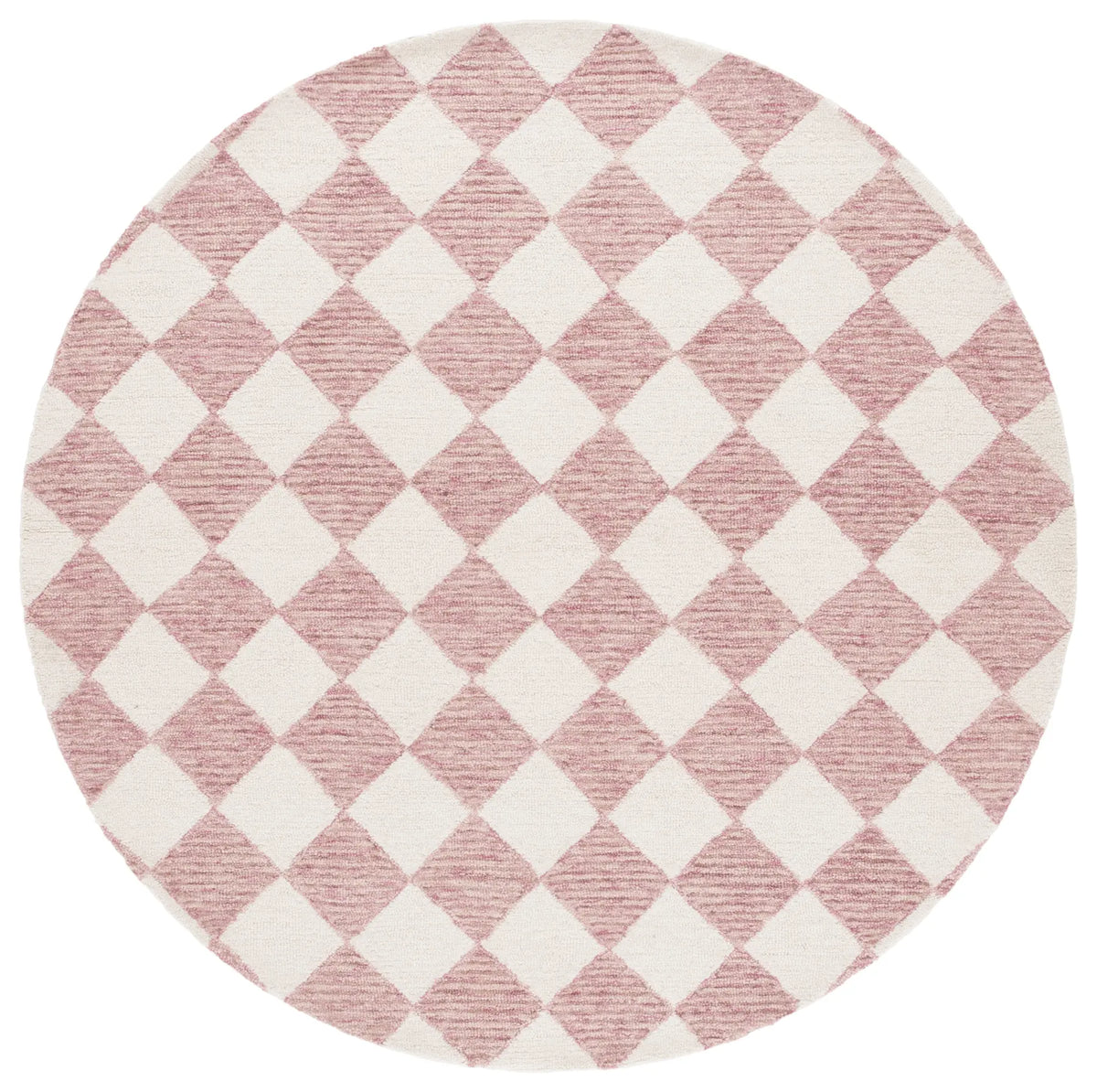 Safavieh Ebony 6'-0" x 6'-0" Rug in Blush Pink / Ivory