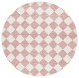 Safavieh Ebony 6'-0" x 6'-0" Rug in Blush Pink / Ivory