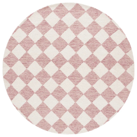 Safavieh Ebony 6'-0" x 6'-0" Rug in Blush Pink / Ivory